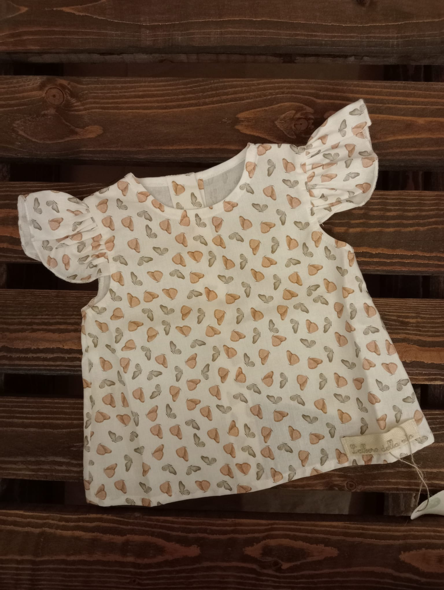 T-shirt blusa bambina farfalle