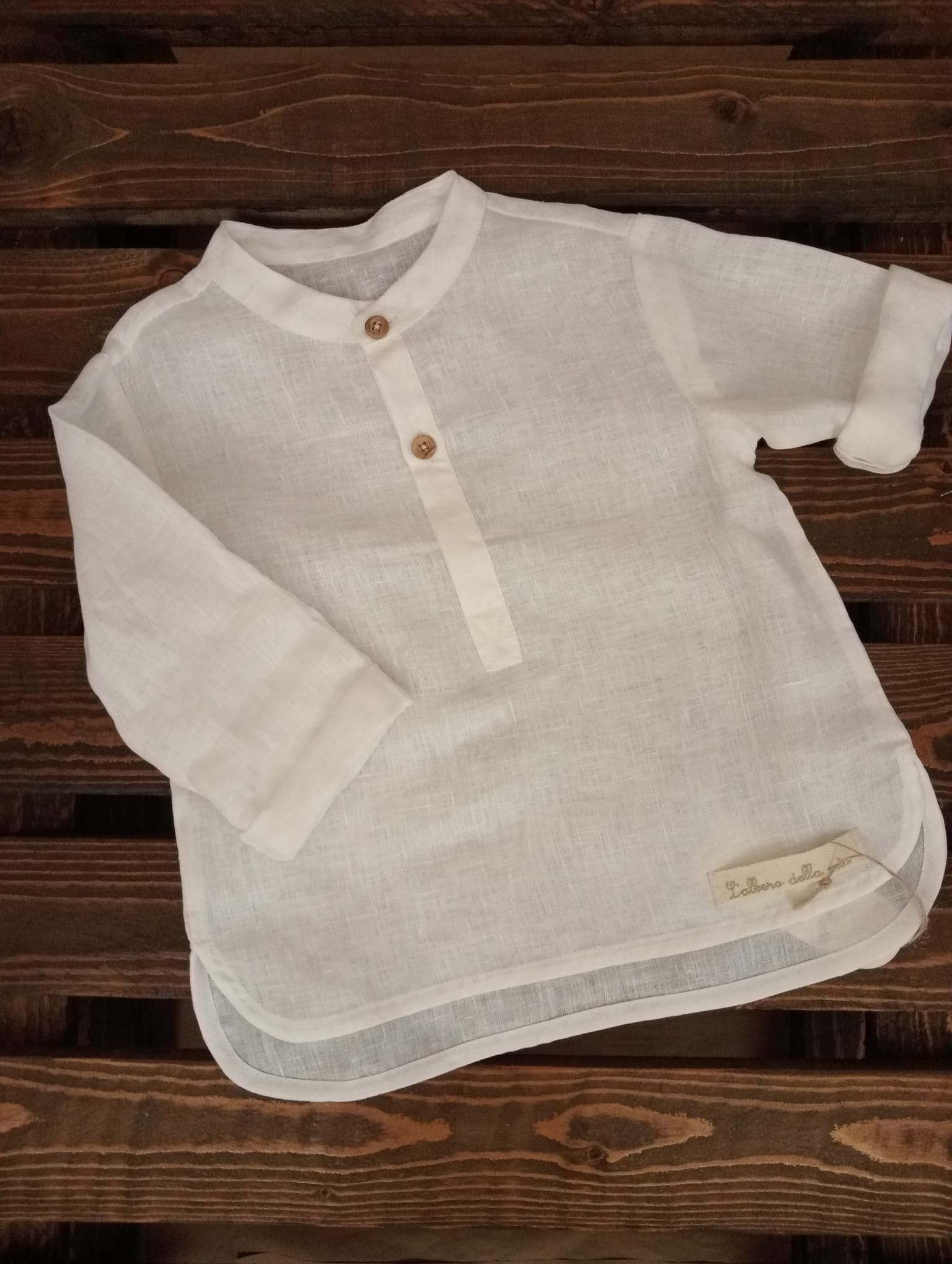 Camicia bambino coreana lino