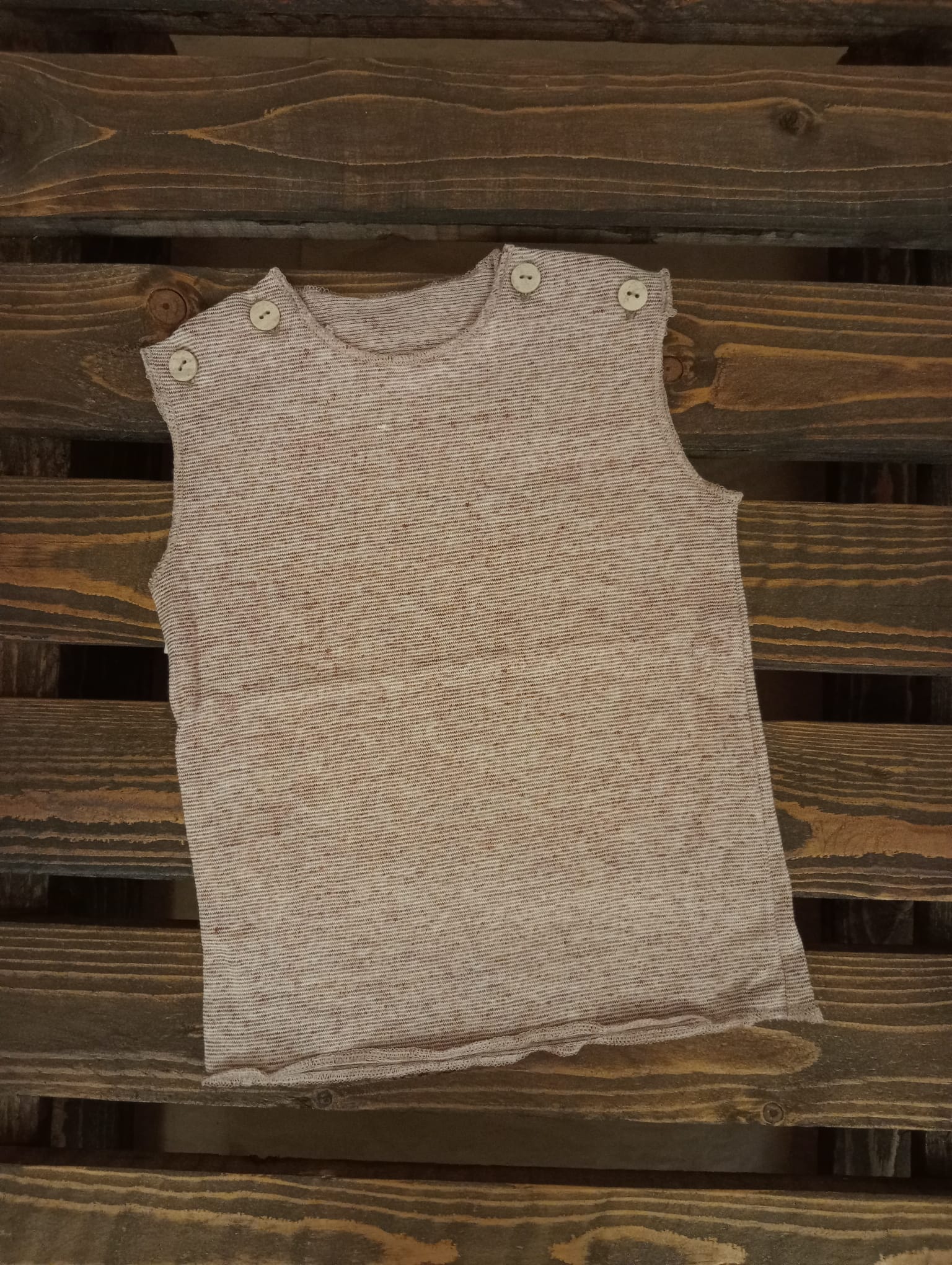 T-shirt bambino canotta doppi bottoni