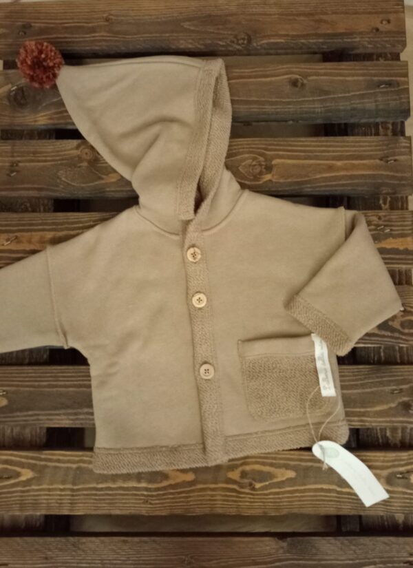 Giacchino bambino riccio in felpa