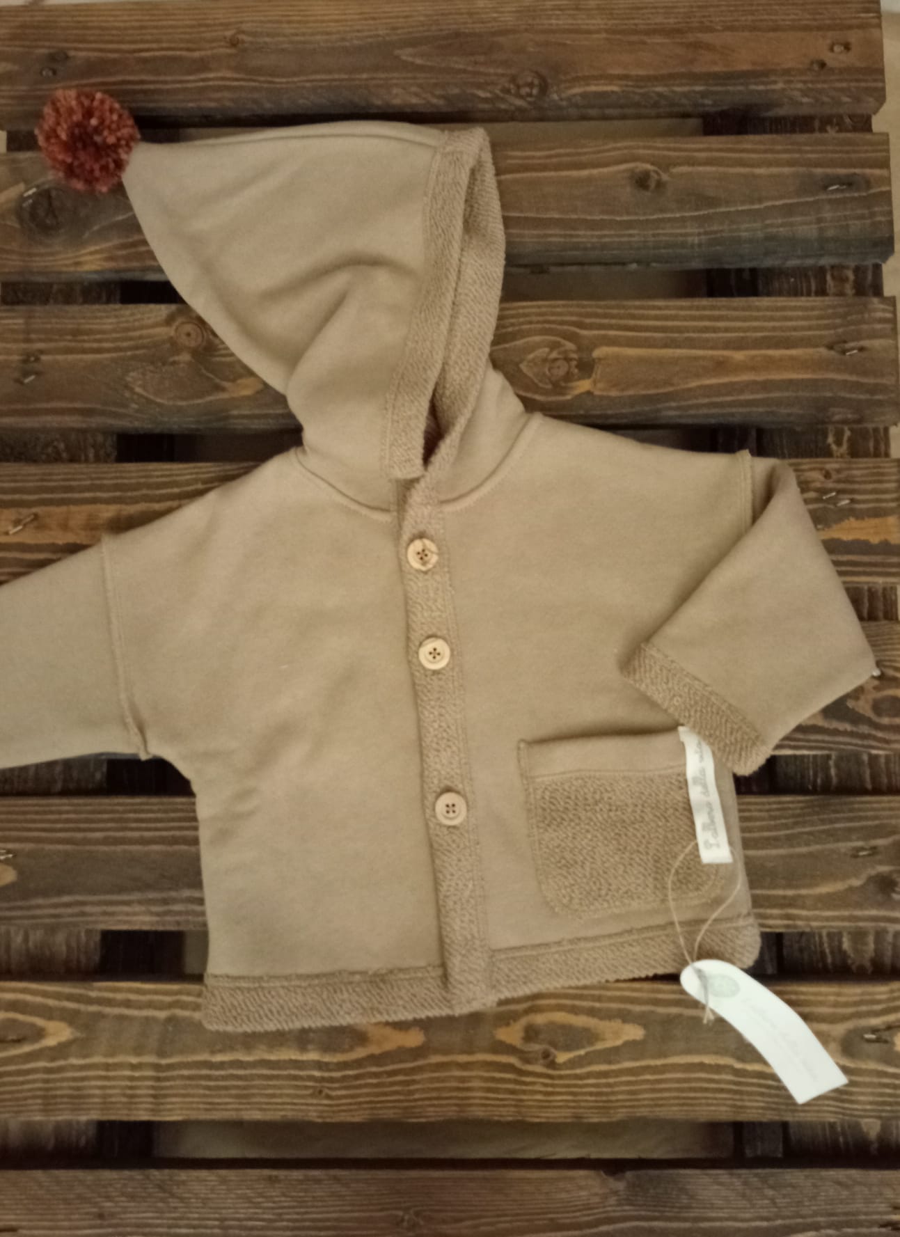 Giacchino bambino riccio in felpa