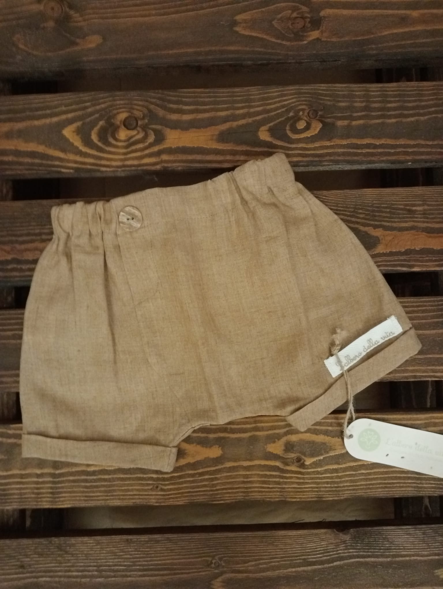 Pantaloncino bambino asimmetrico mimosa