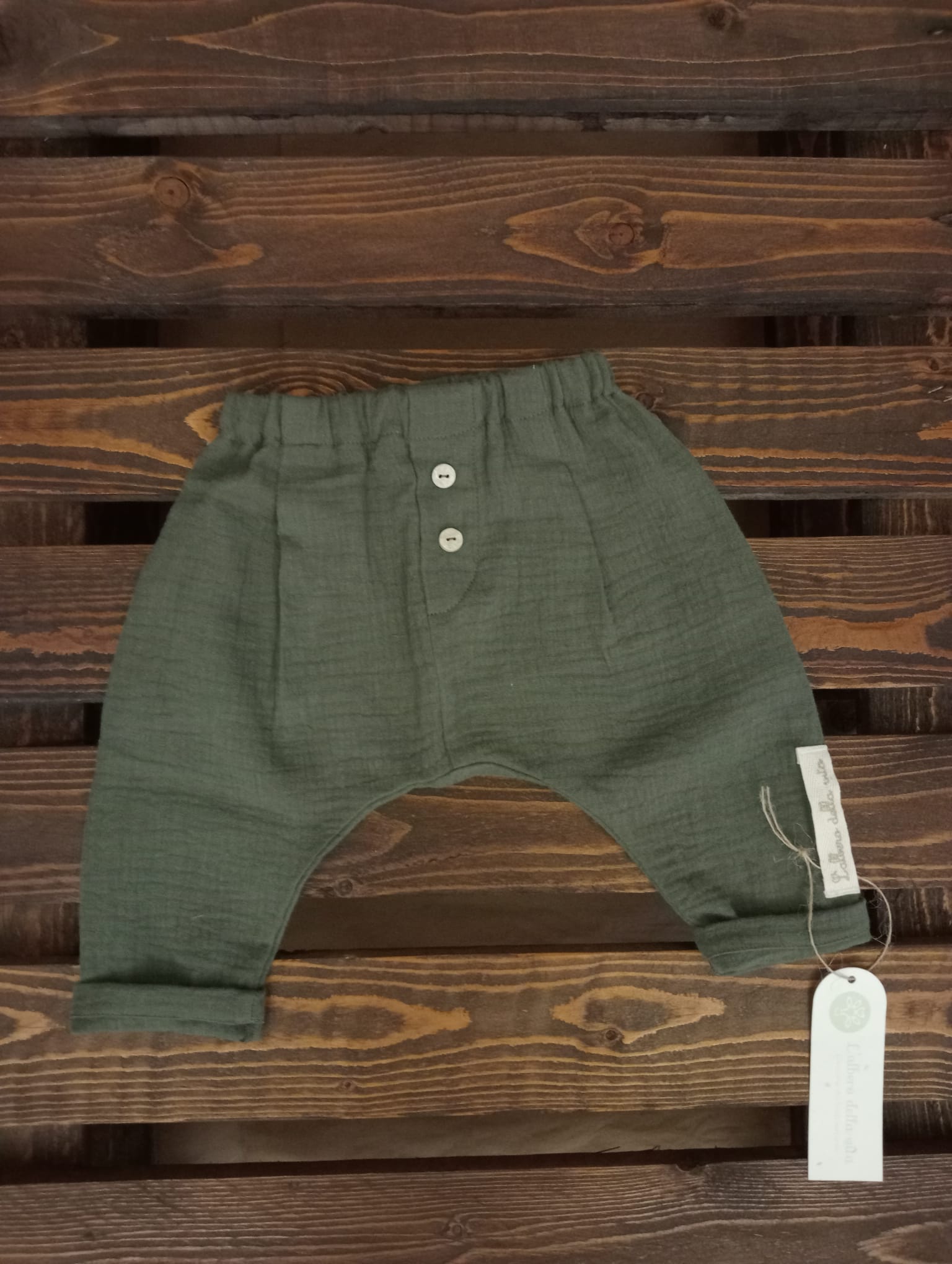 Pantalone bambino muschio
