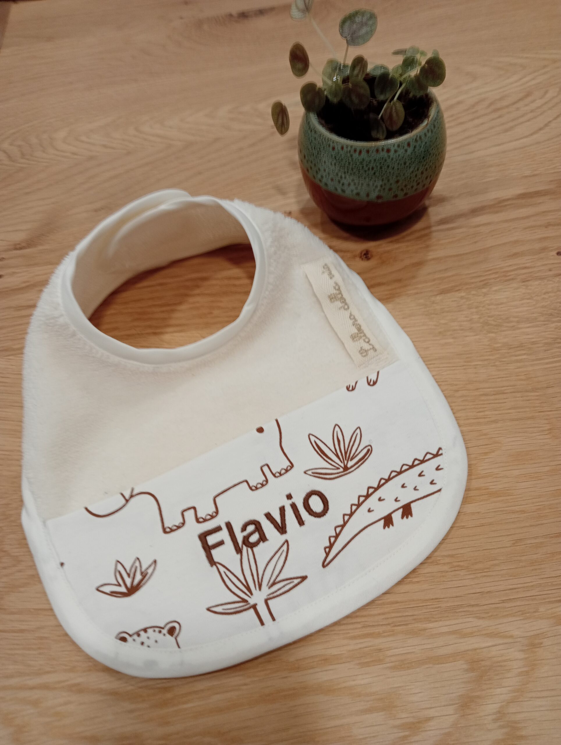 Bavetta con tasca jersey fantasia